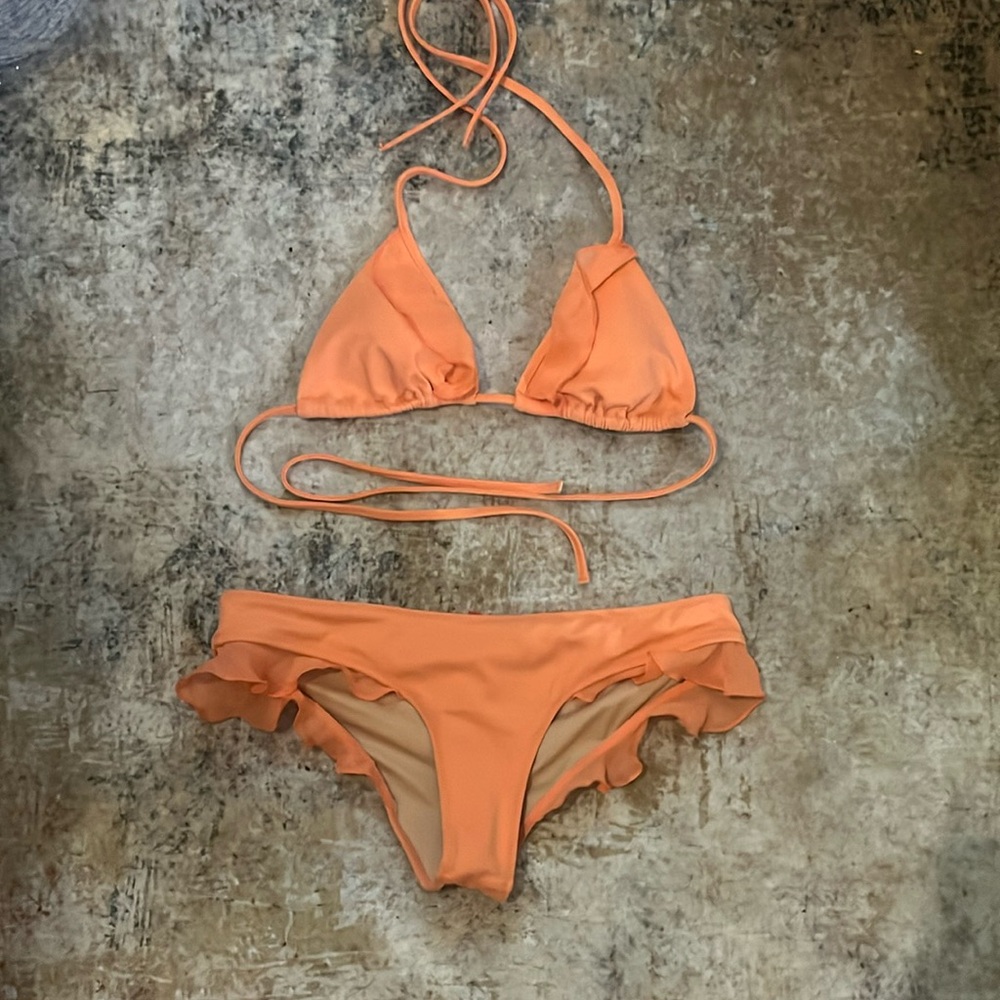 Victoria’s Secret Coral Ruffle Bikini